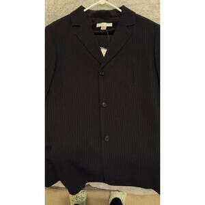 NWT Casual Corner Suit Jacket, Size 14, dark gray stripe